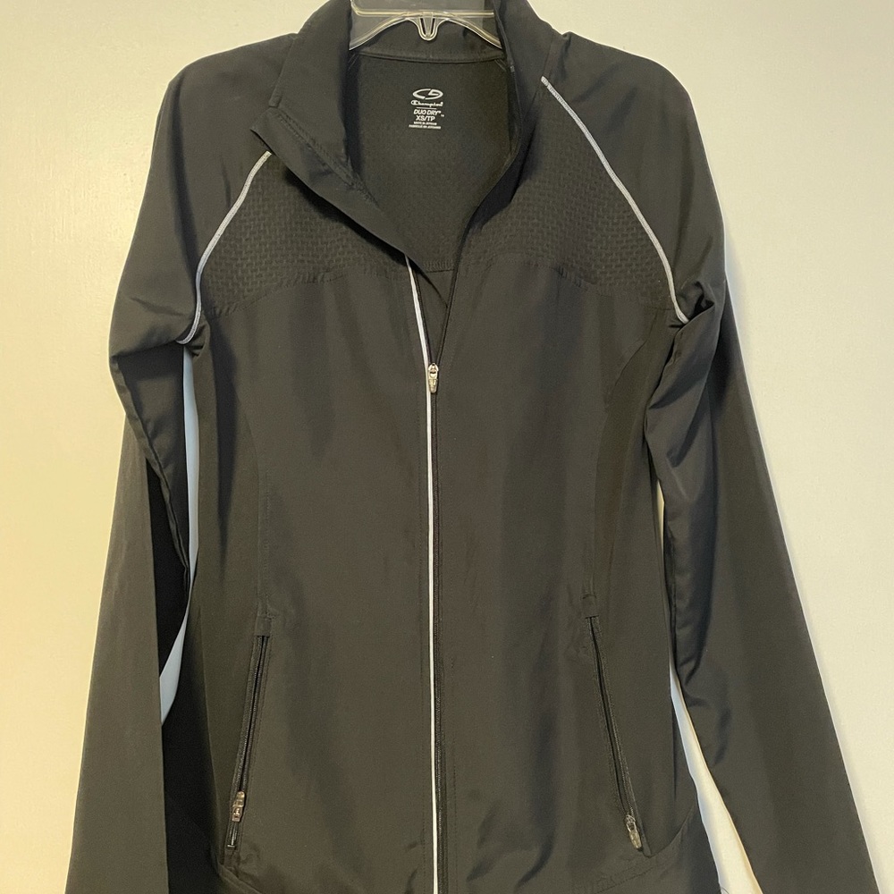 Black running jacket